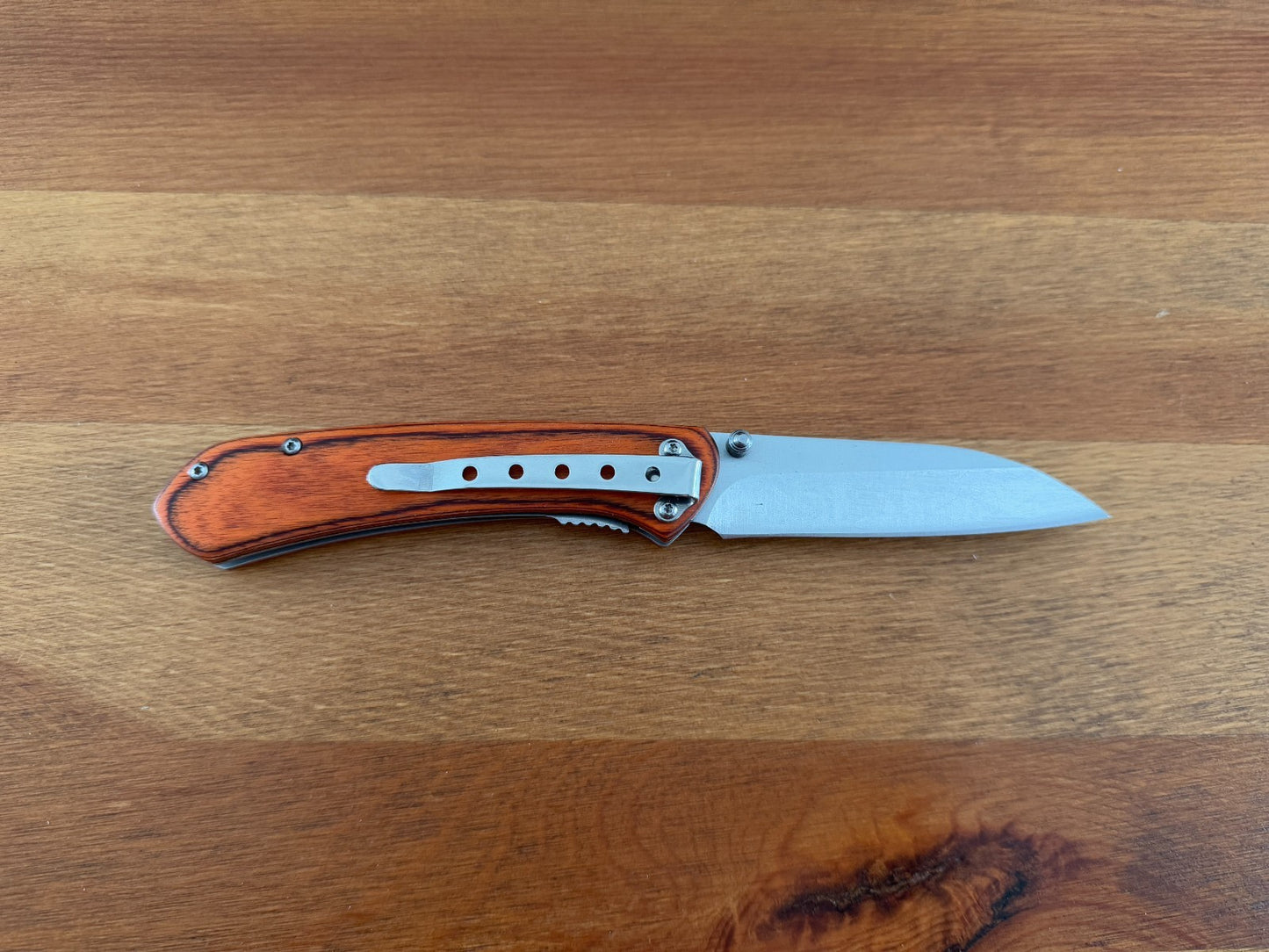 Folding Knife – 8.5 cm (3.35 in) Stainless Steel Blade Pakkawood Handle