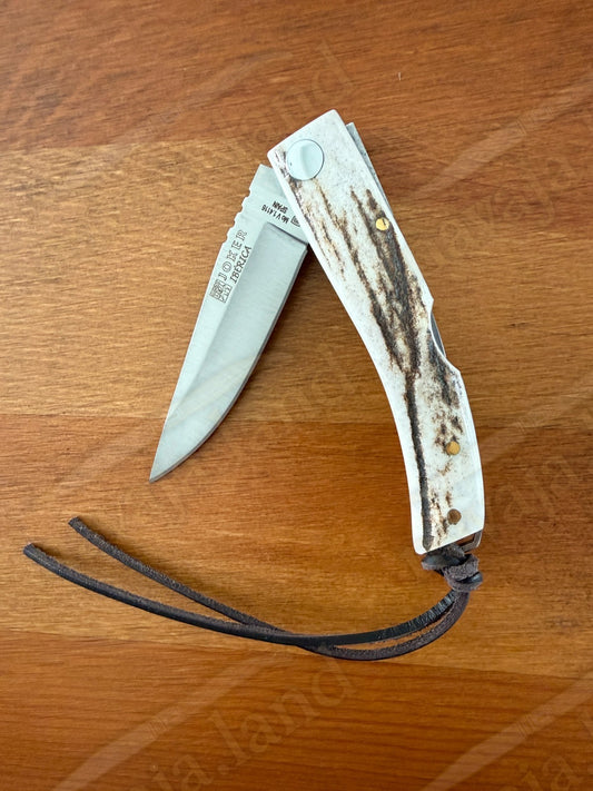 Joker Ibérica Folding Knife 🦌 Deer Horn Handle 3” MOVA 1.4116 Stainless Steel