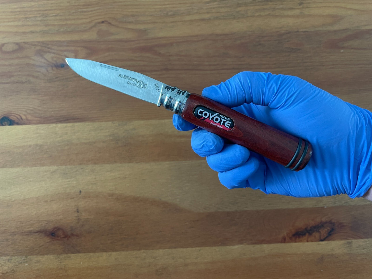 3.14" Andre Verdier Navaja Coyote Mahogany Handle Corkscrew From France