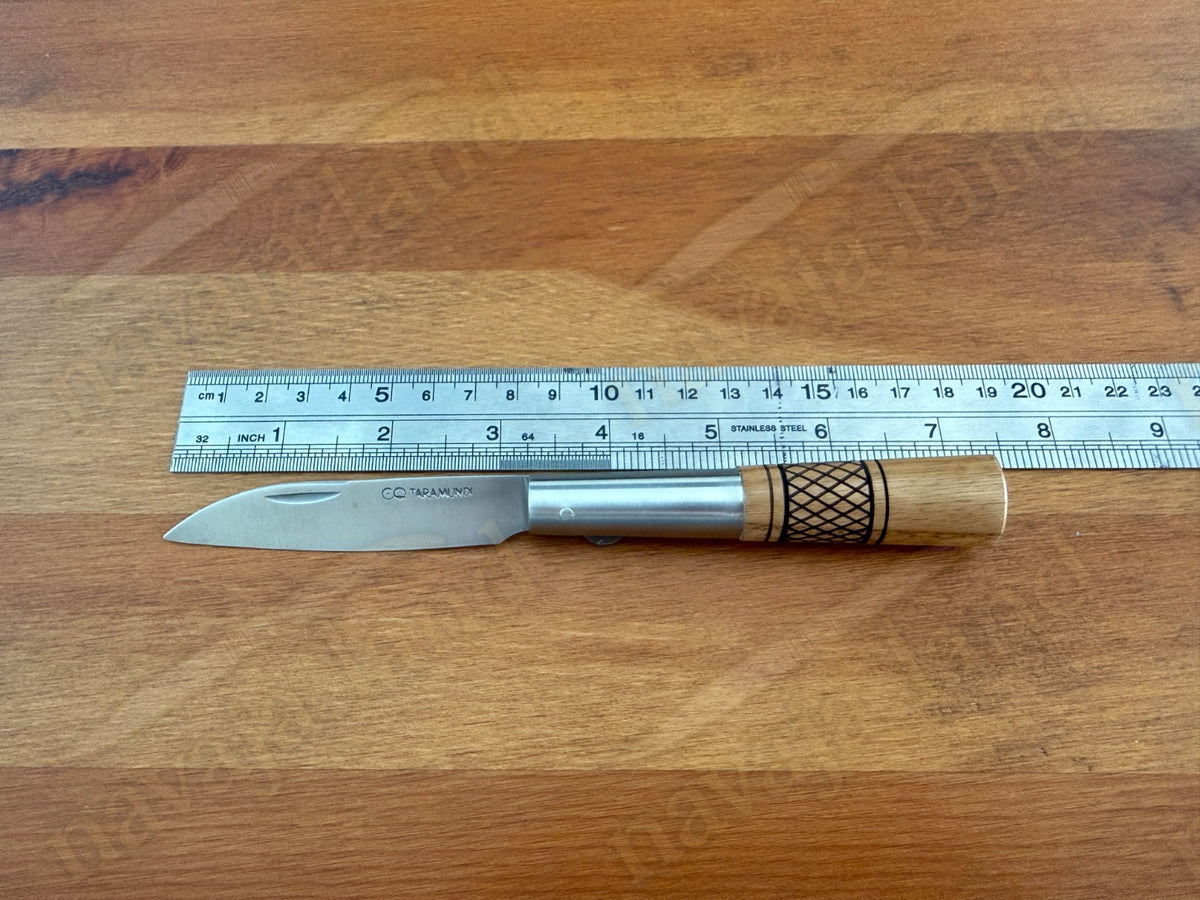 3.15" CQ Taramundi Pocket Knife Chestnut Wood Handle Liner Lock Made in Spain