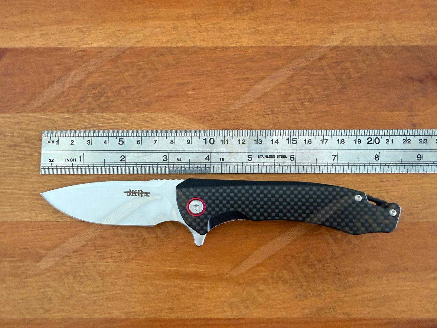 Folding Knife Carbon Fiber & G10 Handle - D2 Steel - 3.2" Blade Presentation Box