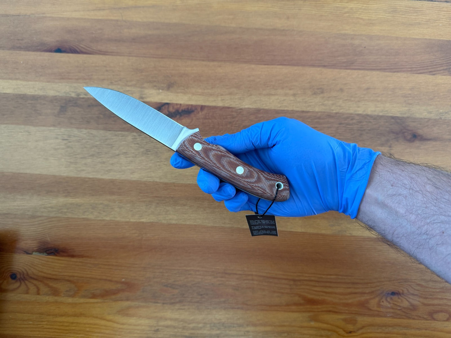 Joker Pantera Bushcraft Knife Brown Micarta Handle Black Sheath Lanyard Hole