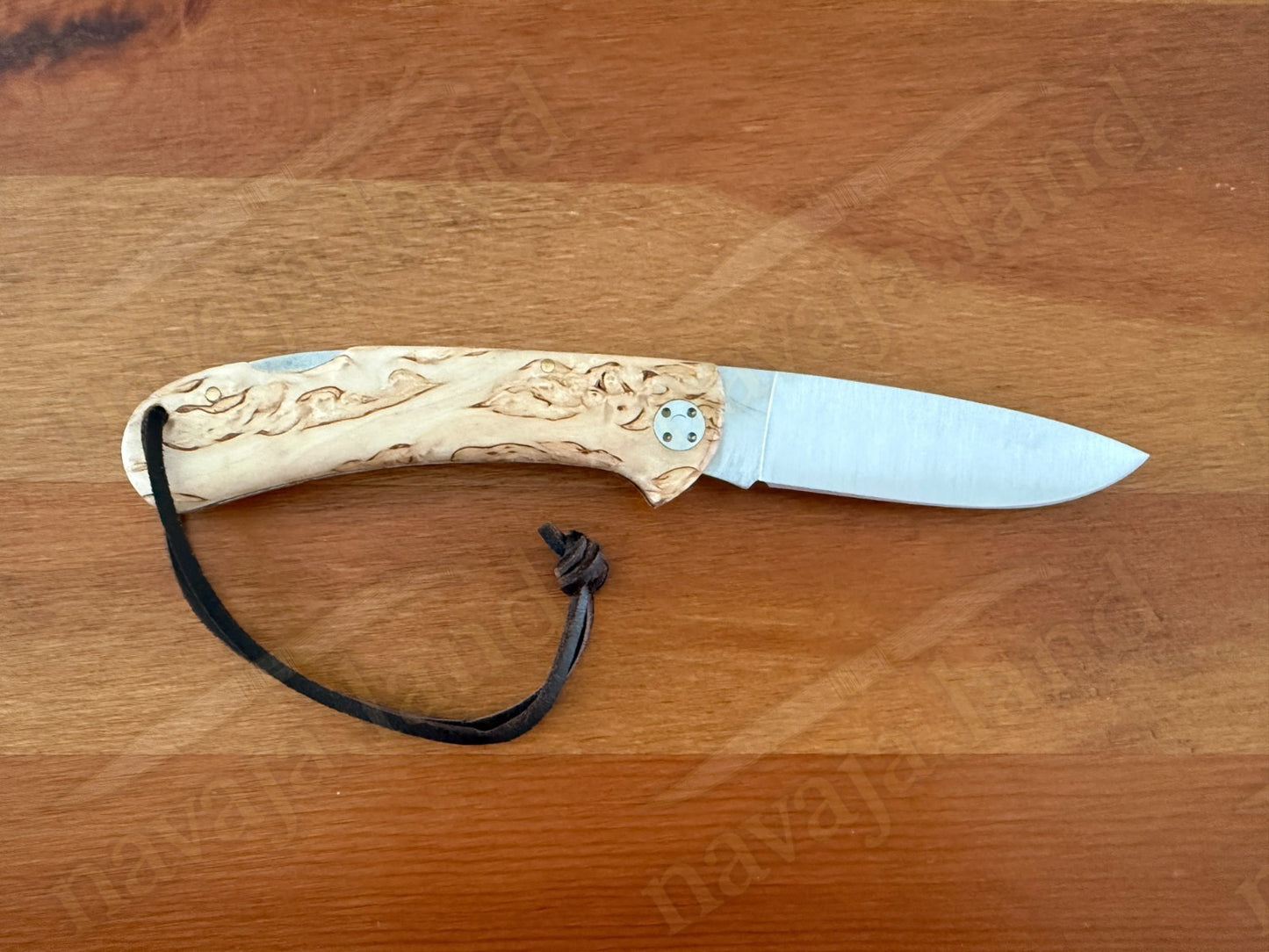 Joker Cocker Folding Knife 3.5” MOVA Blade Curly Brich Wood Handle From Spain