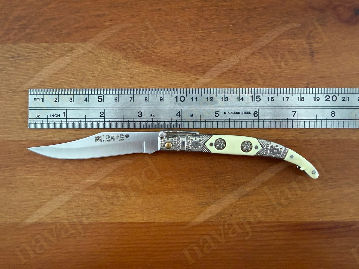 3.5” Albacete Navaja Joker Arabian Knife Zamak Handle Handmade Slipjoint Spain