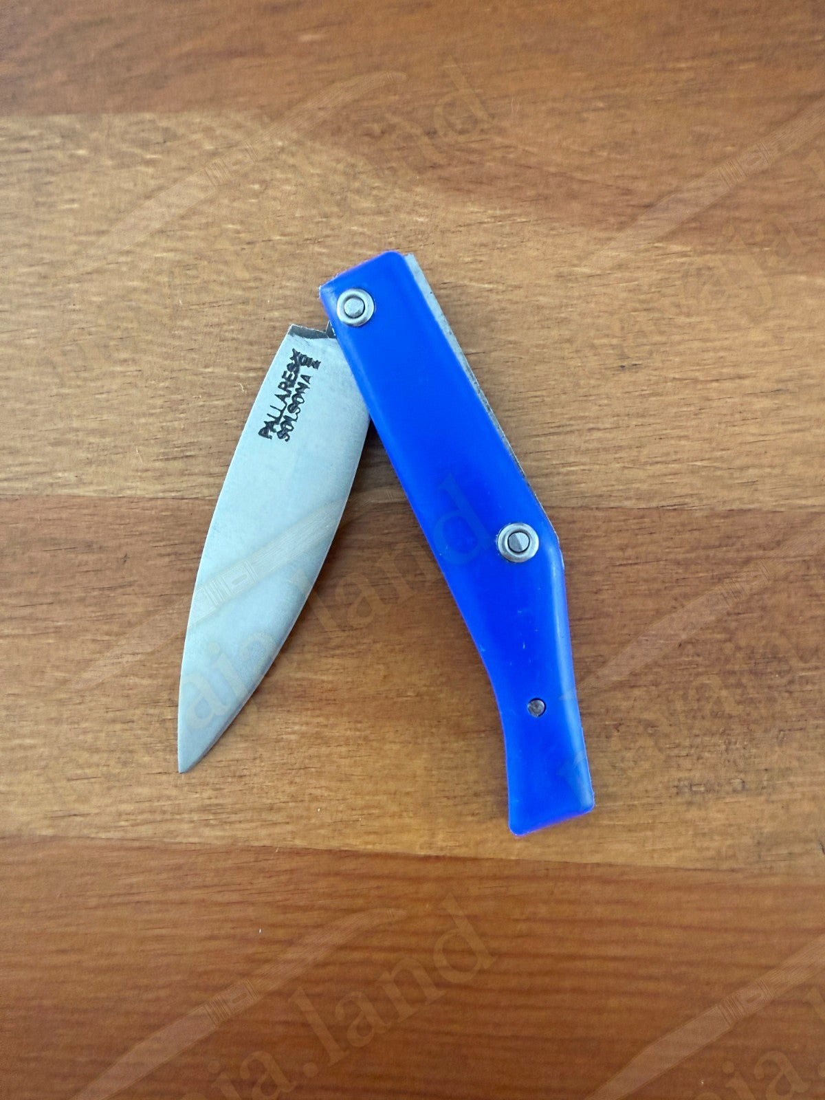 Pallares Solsona Pocket Knife 2.76” Stainless Steel Blade Blue Handle Spanish