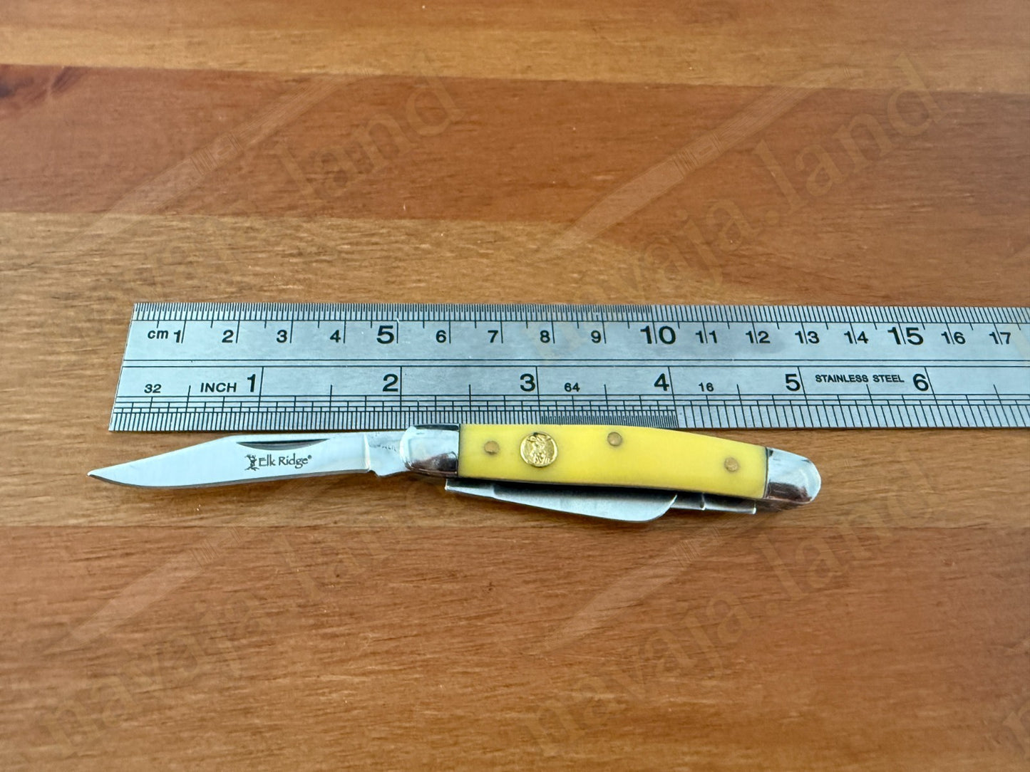 Elk Ridge ER-323SY Gentleman’s Stockman Folding Knife – Yellow Delrin Handle