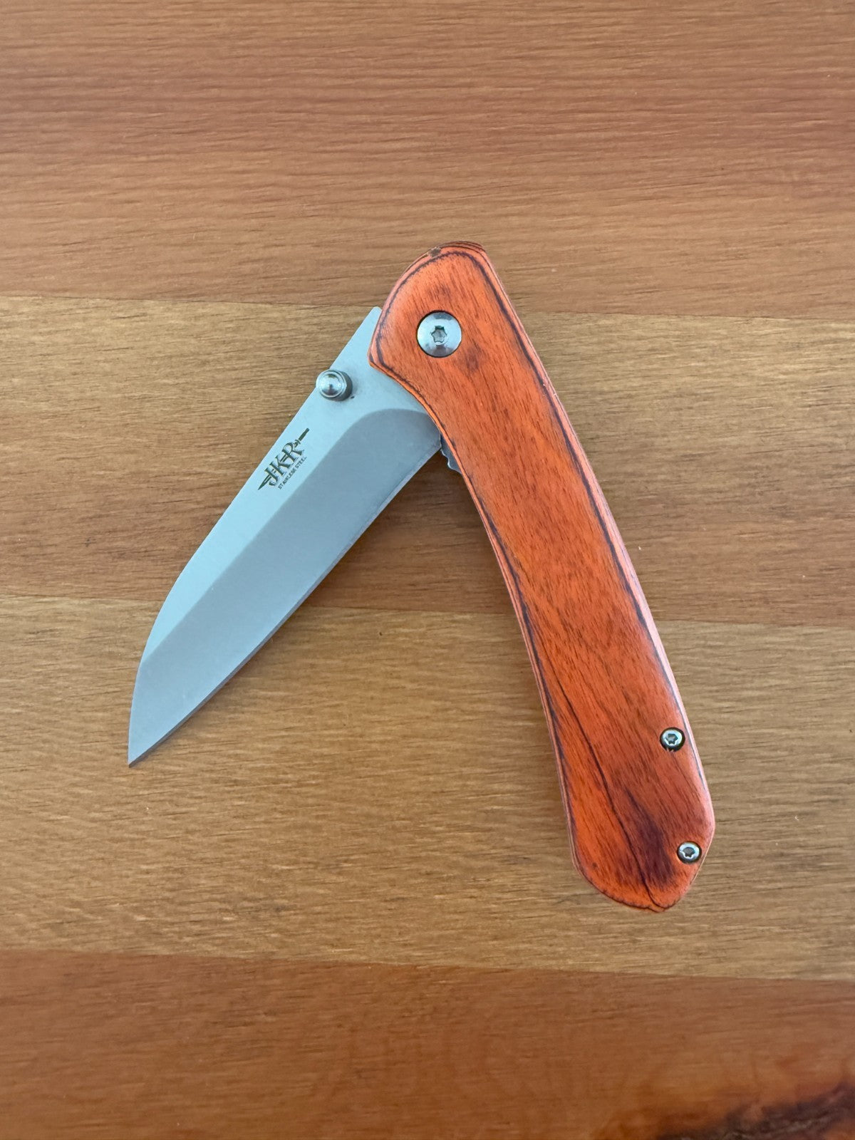 Folding Knife – 8.5 cm (3.35 in) Stainless Steel Blade Pakkawood Handle