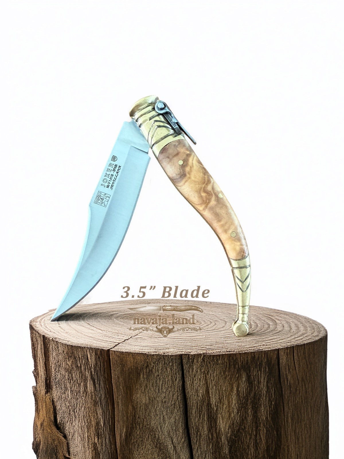 3.5” Classic Spanish Navaja Sevillana Knife Olive Wood Handle Handmade in Spain