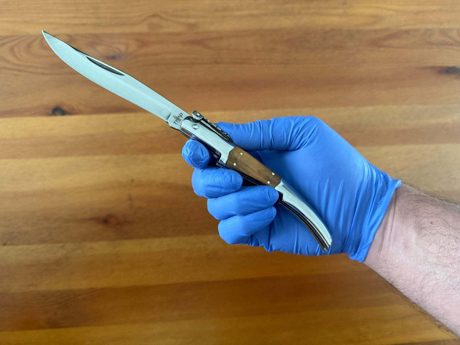 4.3" Arabian Style Navaja with Ratchet Pocket Knife Olive Wood Scales From Spain