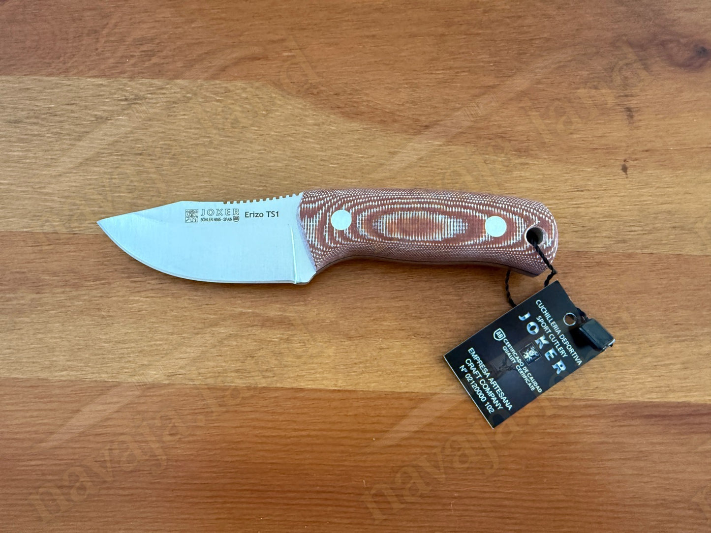 Joker Erizo TS1 3" Bohler N695 Steel Blade Fixed Knife Micarta Kydex Sheath