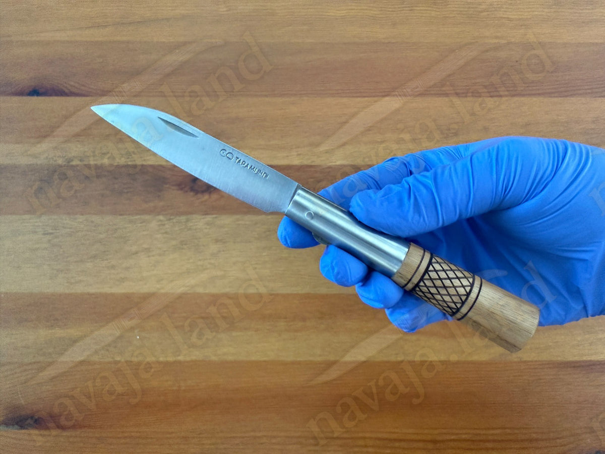 3.15" CQ Taramundi Pocket Knife Chestnut Wood Handle Liner Lock Made in Spain