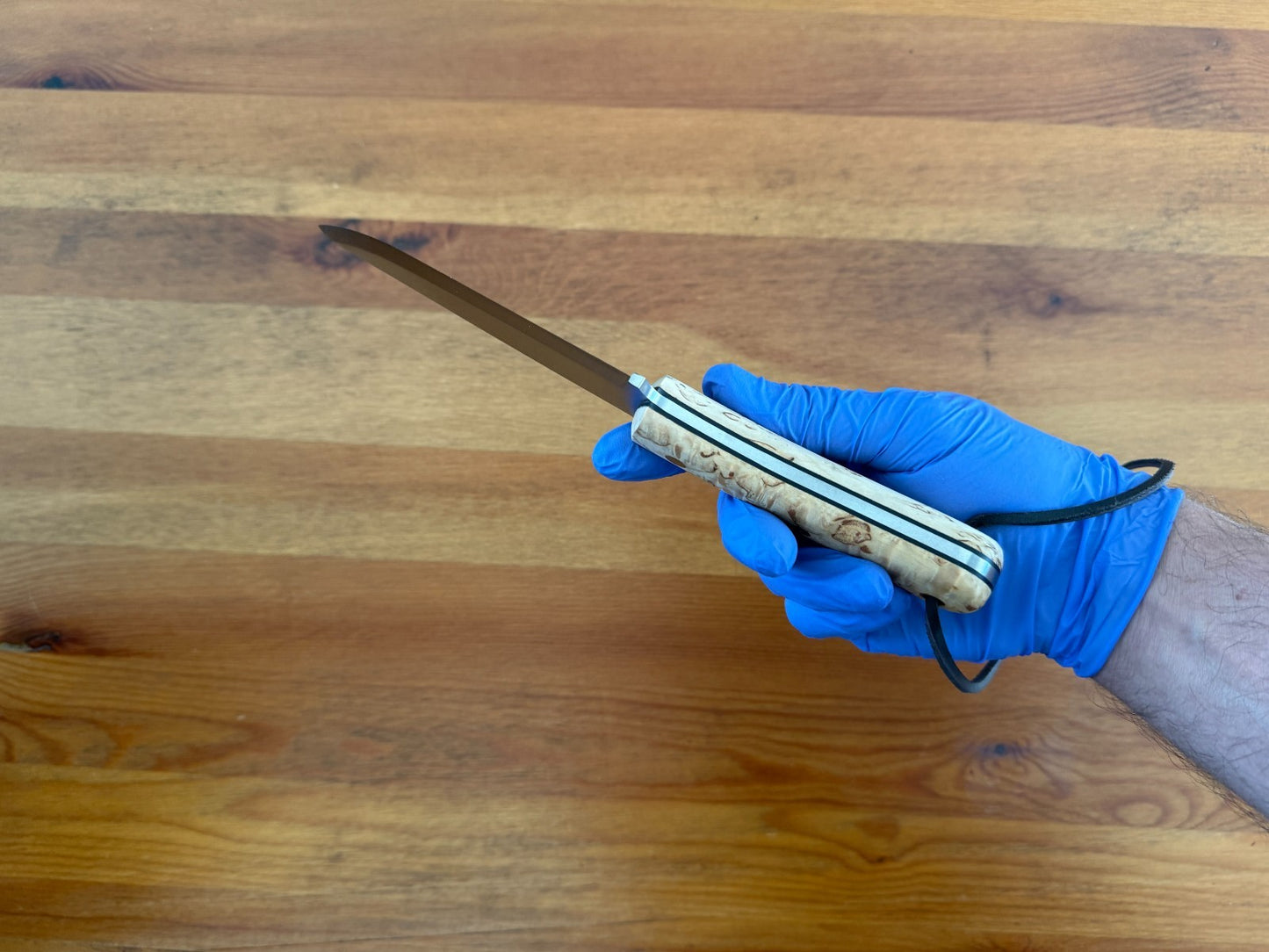 Joker Montañero Fixed Knife 4.3" Sandvik 14C28N Steel Curly Birch Handle Spain