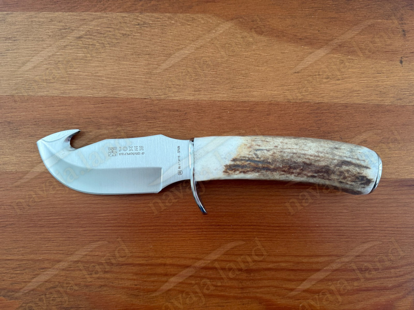 Joker Desmogue-D Skinning Knife 4.33” MOVA Blade Deer Antler Handle From Spain