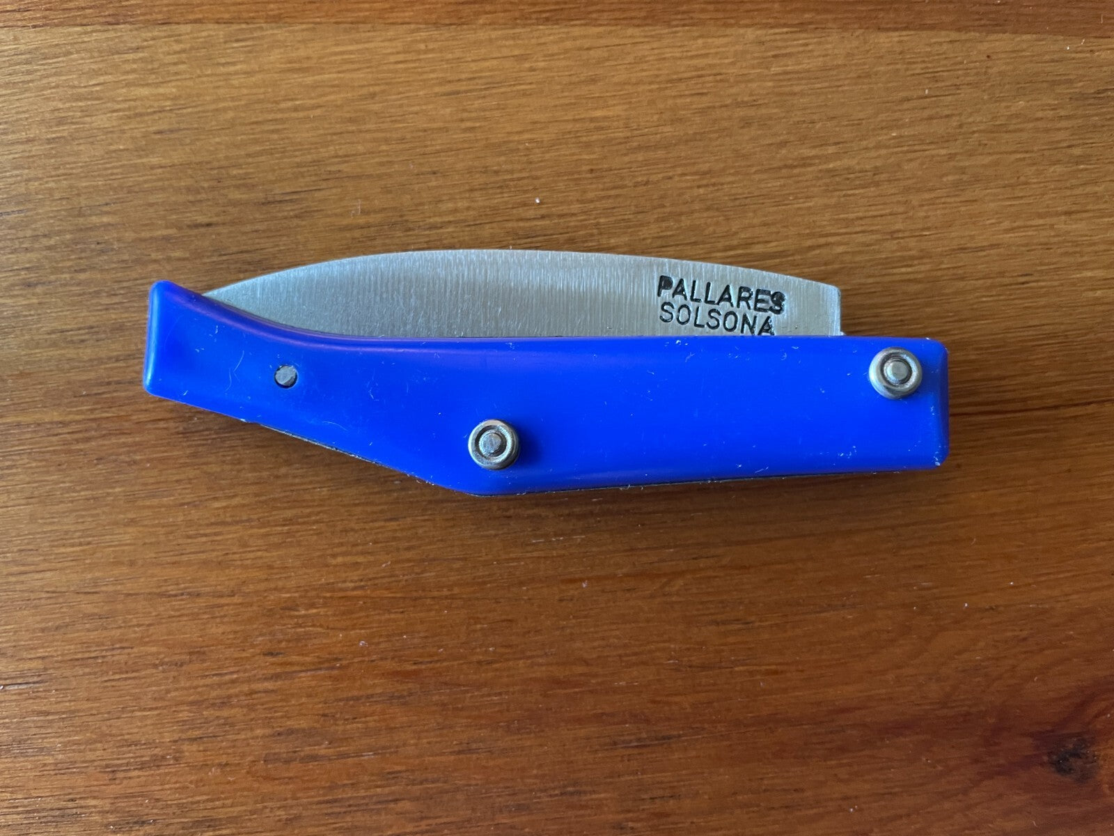 Pallares Solsona Pocket Knife Cabon Steel 2.76" / 7 cm Blue from Spain New