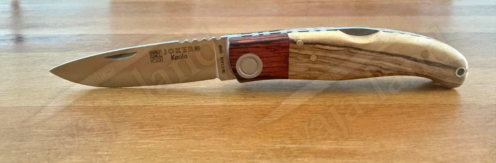 Joker Koala Pocket Knife 2.75” MOVA Blade Olive Wood & Rosewood Handle