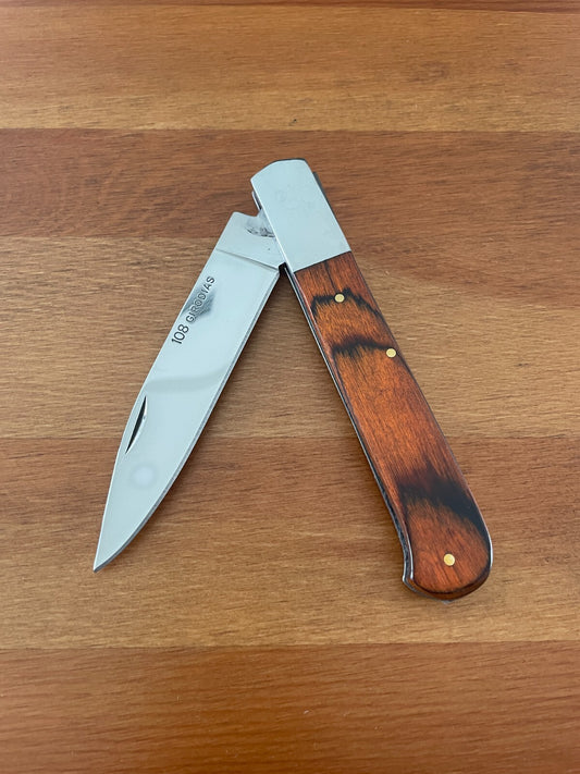 4.2" Cabritera Pocket Knife Spanish Navaja Red Stamina Wood Handle 108 Girodias
