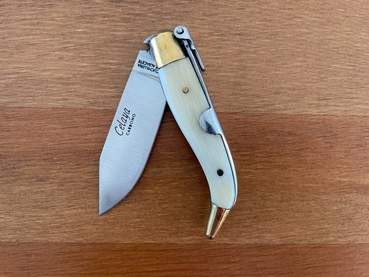 2.5” Celaya Spanish Navaja Teja Albacete Pocket Knife Bullhorn Scales