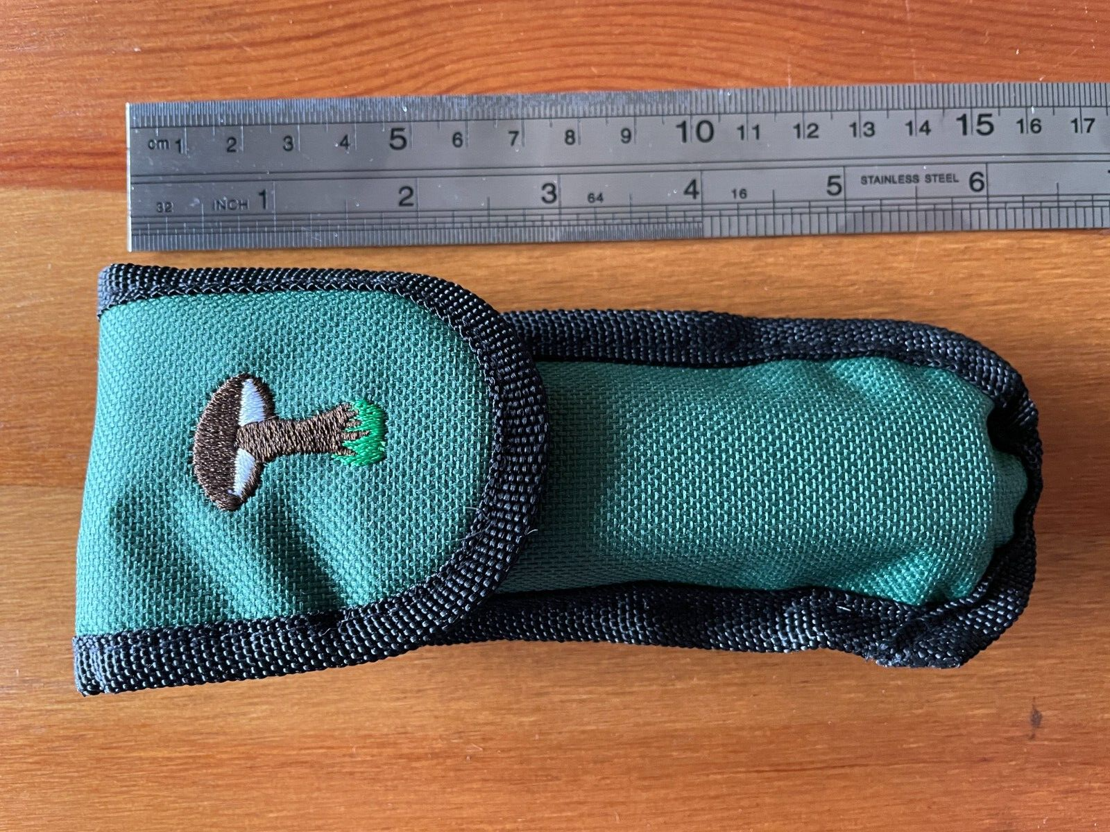 Mushroom Brown Wood Handles Pocket Knife with Brush and Sheath from Spain - USA