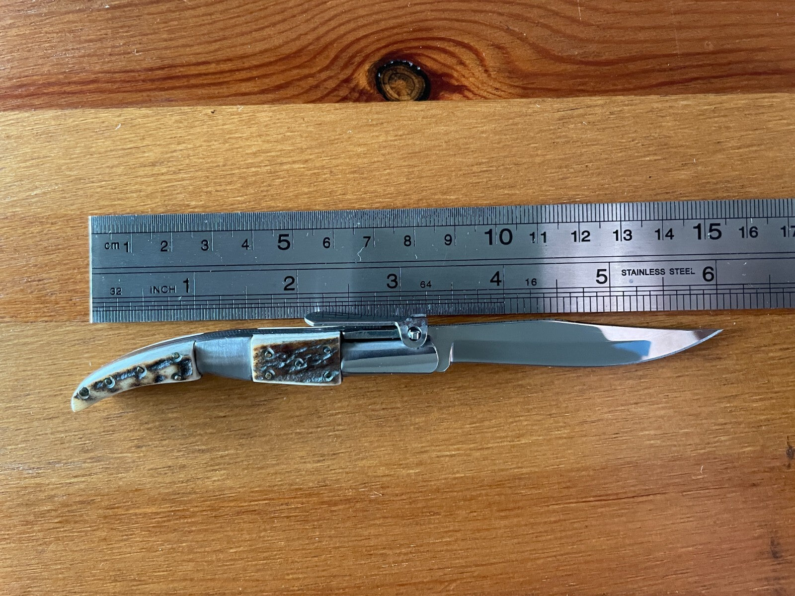 2.5" Arabian Folding Pocket Knife Deer Antler Scales Handmade in Spain
