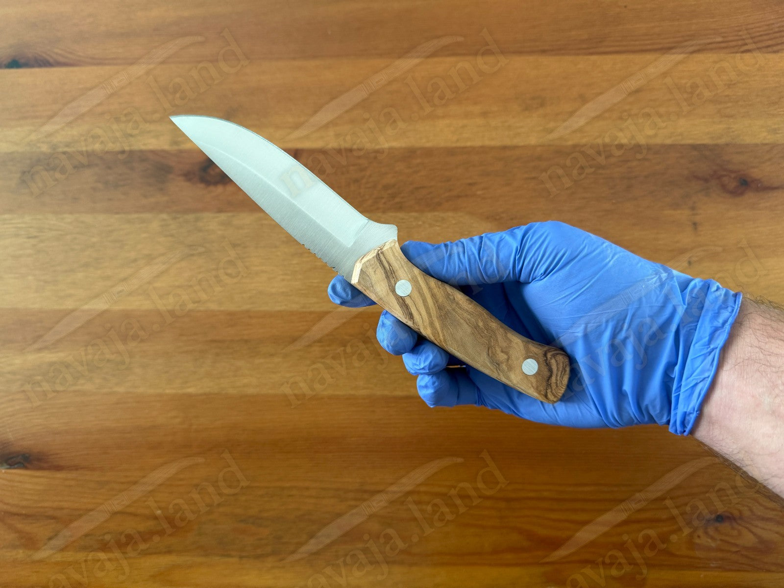 Joker Arrui 10 Outdoor Knife – 3.9” Blade | Olive Wood Handle | Leather Sheath