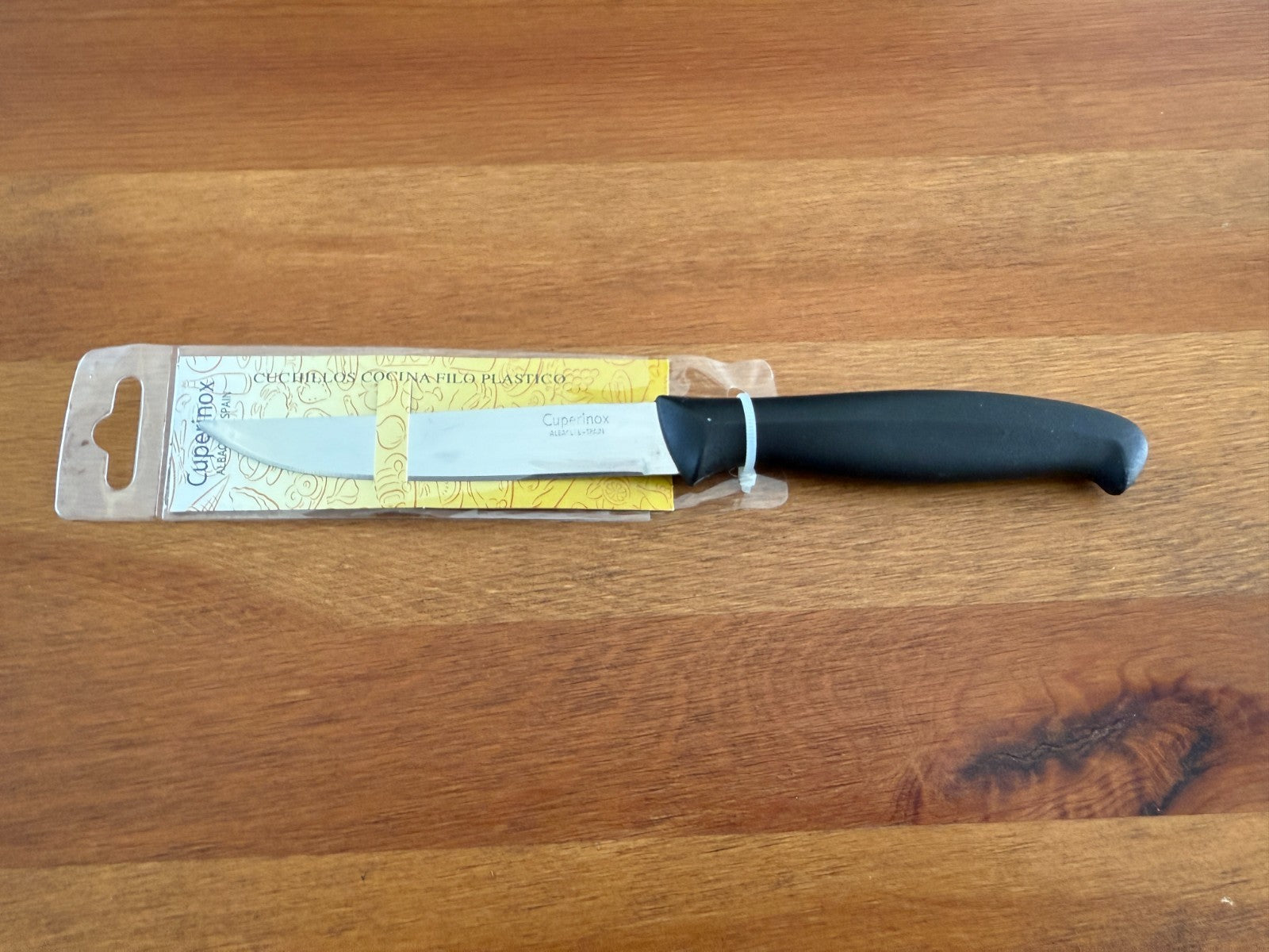 Cuperinox Kitchen Knife 4 in Plain Edge Blade with Plastic Handle From Spain