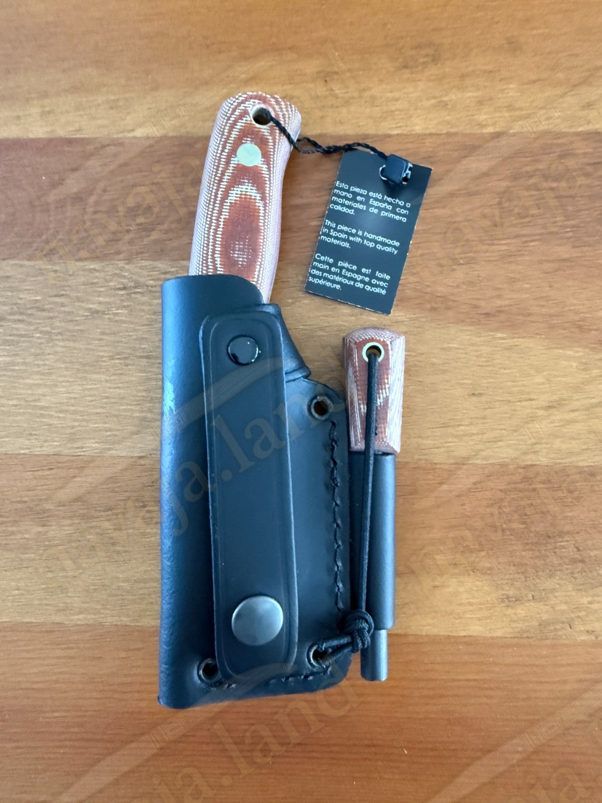 Joker Erizo TS1 3" Bohler N695 Steel Blade Fixed Knife Micarta Handle Leather