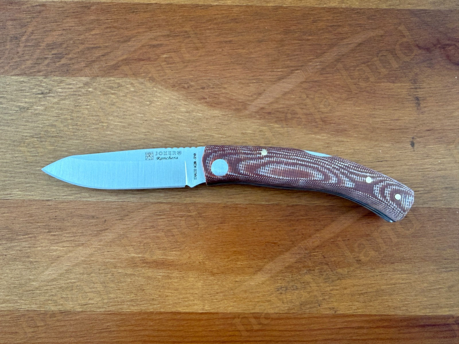 3.15” Joker Ranchera Lockback Folding Knife (Brown Micart Handle) Handmade Spain