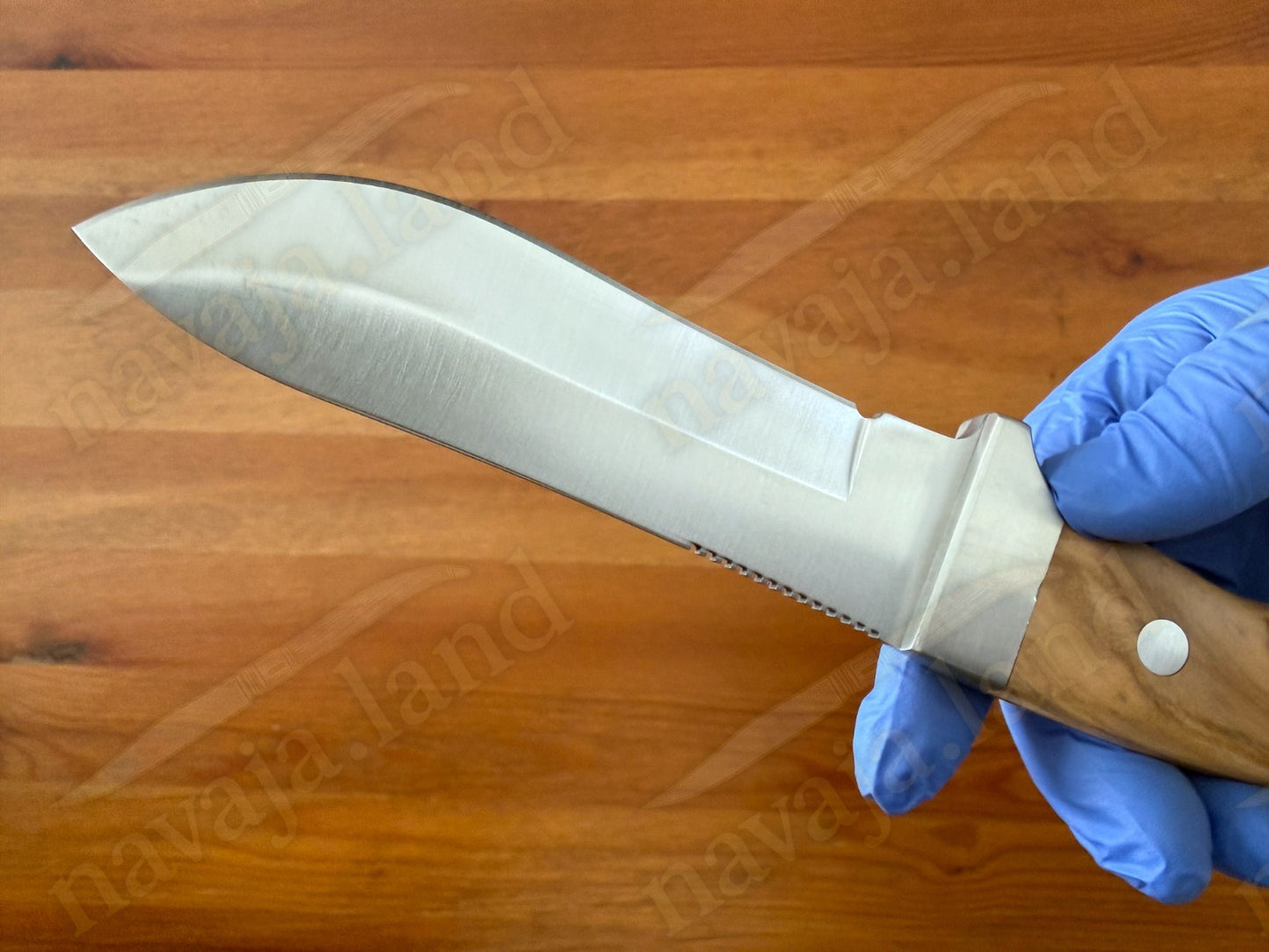 Joker Oso Outdoor Knife – 4.72" MOVA Blade | Olive Wood Handle | Leather Sheath