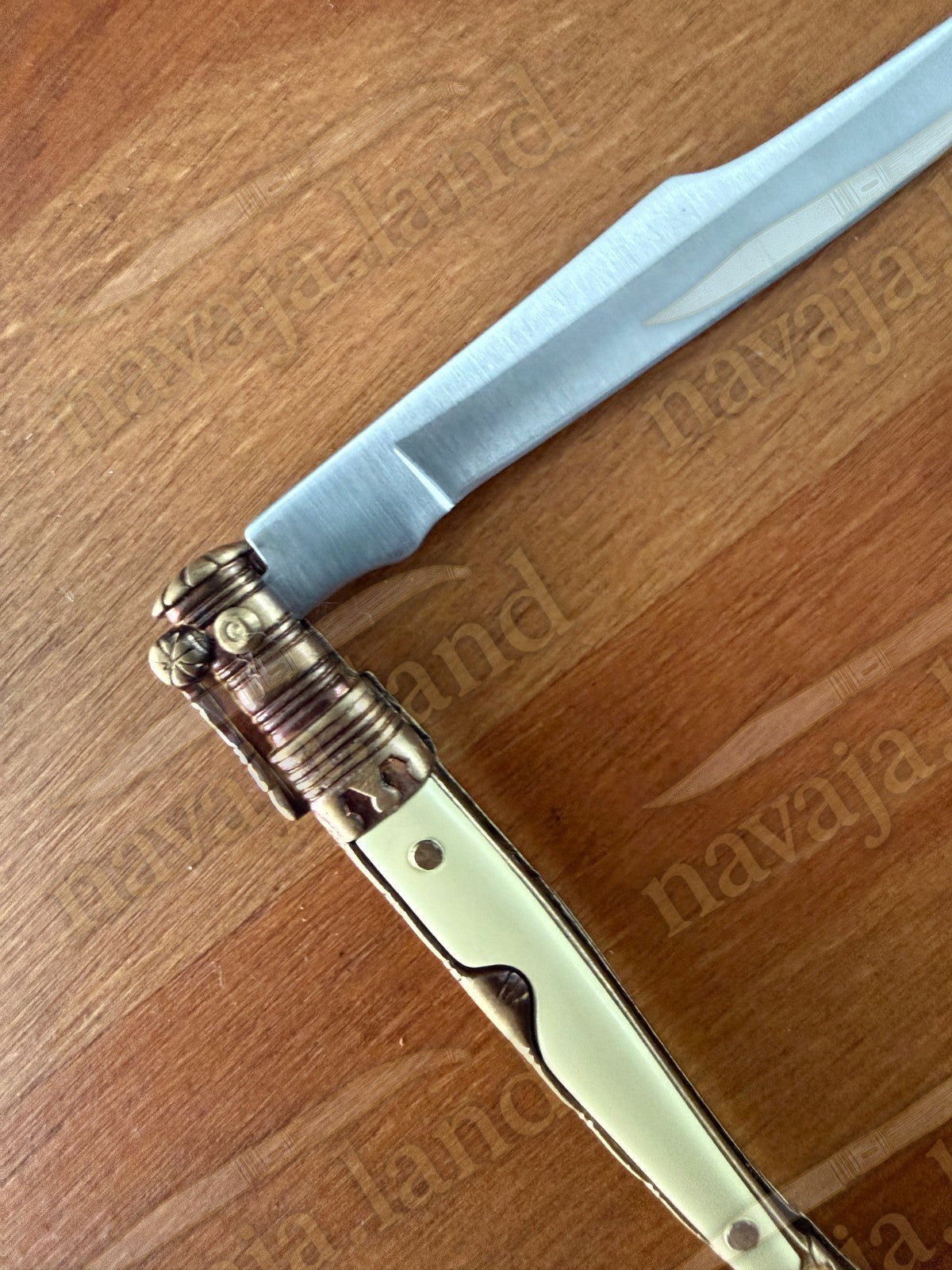 4.1” Joker Navaja Stiletto Knife Zamak Handle Handmade Slipjoint Albacete, Spain