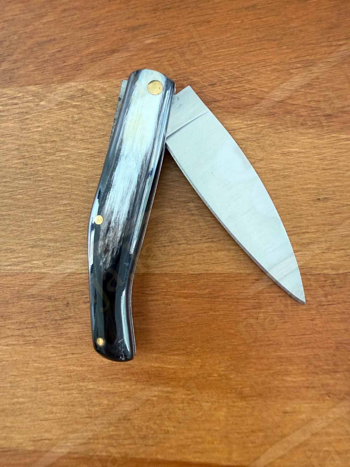 Cudeman Spanish Folding Knife – Bull Horn Handle | 420 Steel | Leather Sheath