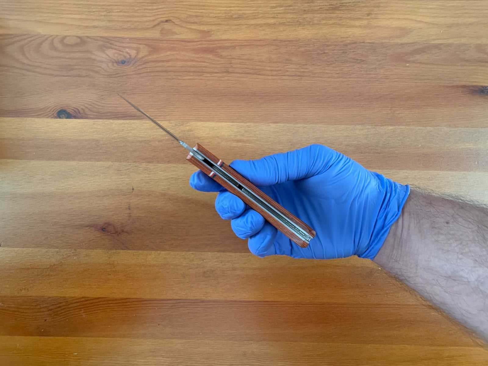 Folding Knife 7.5 cm (3 in) Stainless Steel Blade Lockback Pakkawood Handle