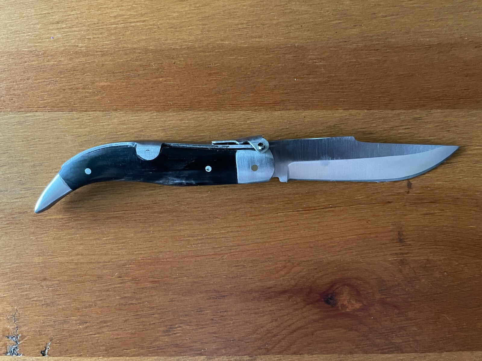 3.14” Spanish Navaja Teja Albacete Pocket Knife Buffalo Horn Scales - USA Seller