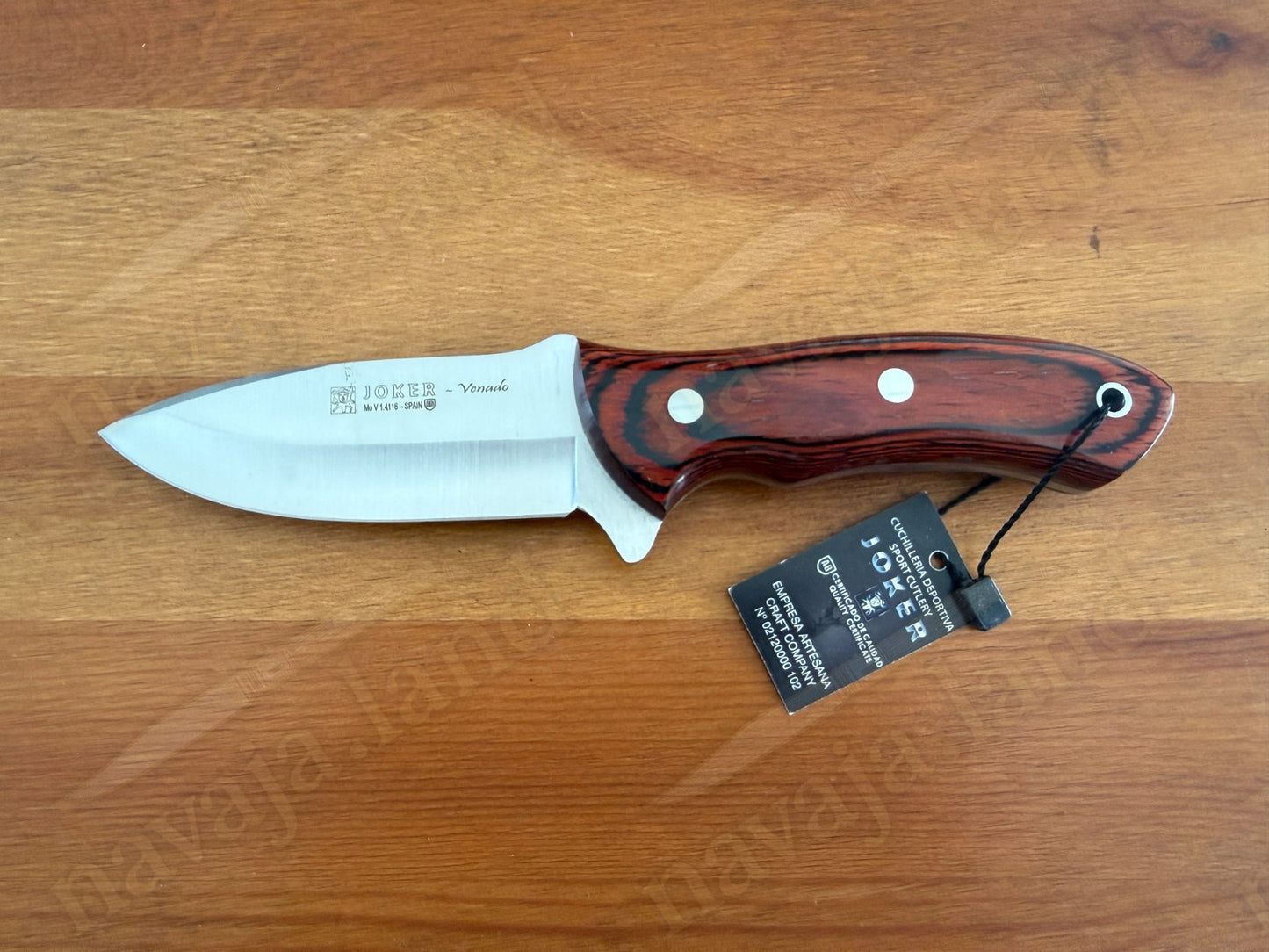 Joker Venado – Survival & Hunting Knife (Red Wood Handle) Made in Spain