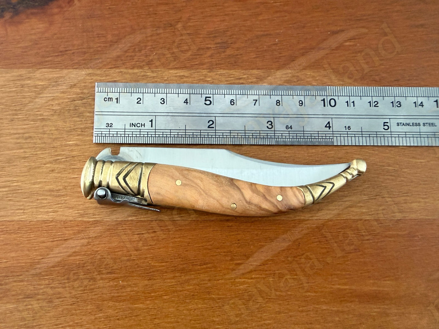 3.5” Classic Spanish Navaja Sevillana Knife Olive Wood Handle Handmade in Spain