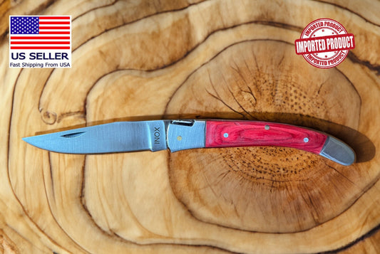 3.5” Spanish Navaja Pocket Knife Handmade Fly engraved Piston lock - USA Seller