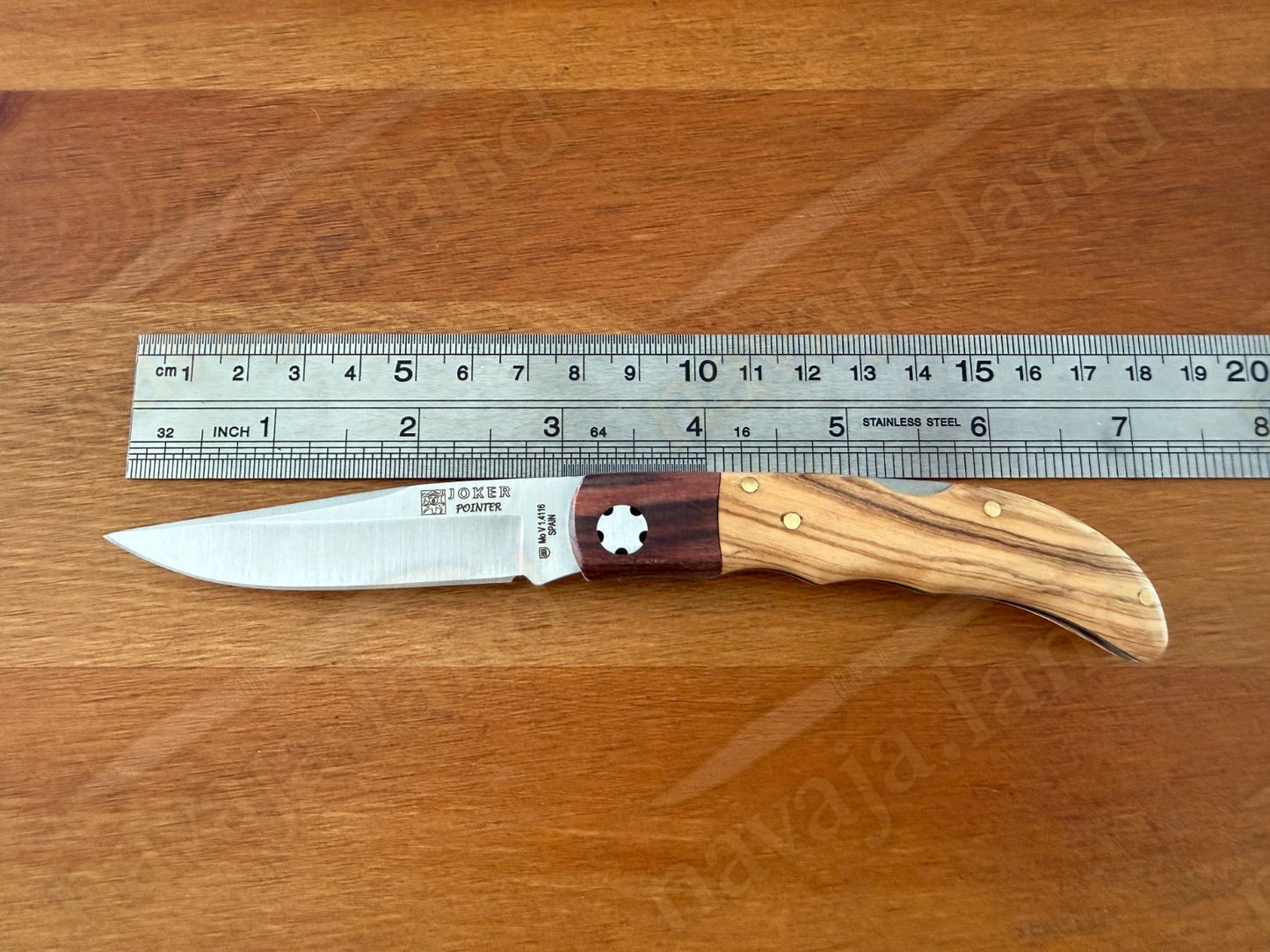 3.15” Joker Pointer Camping Folding Knife (Olive Wood Handle & Rosewood Ferrule)