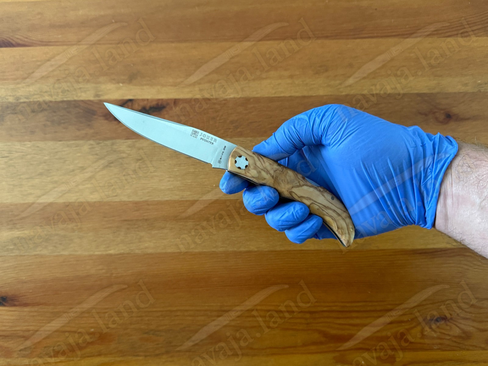 3.74” Joker Pointer Folding Pocket Knife (Olive Wood Handle) From Spain