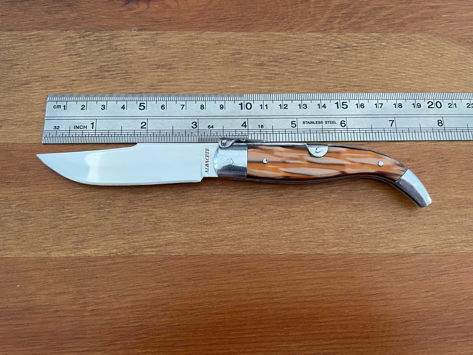 3.3" Spanish Navaja Pocket Knife Celluloid Scales Handcrafted High Quality