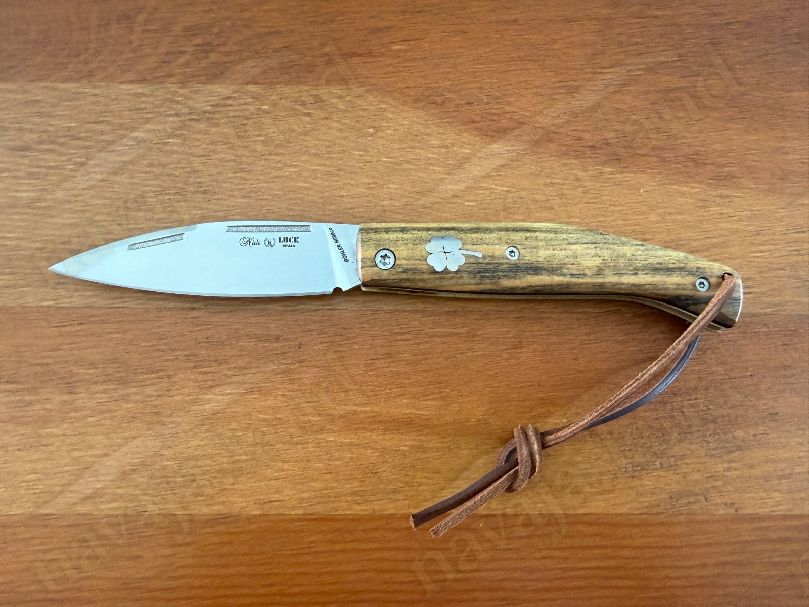Miguel Nieto🍀LUCK Spanish Folding Knife Böhler N690Co Steel Pistachio Wood