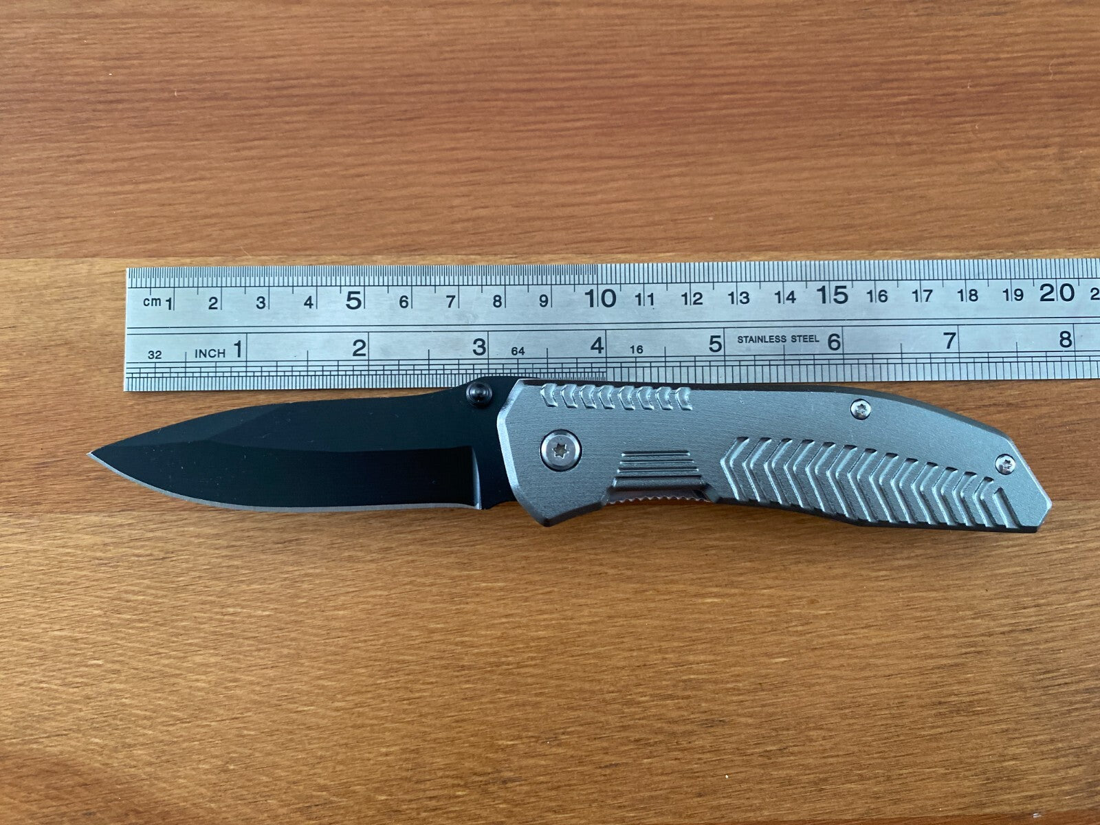 3.34" Stainless Blade Tactical Pocket Knife Aluminum Handle Pocket Clip