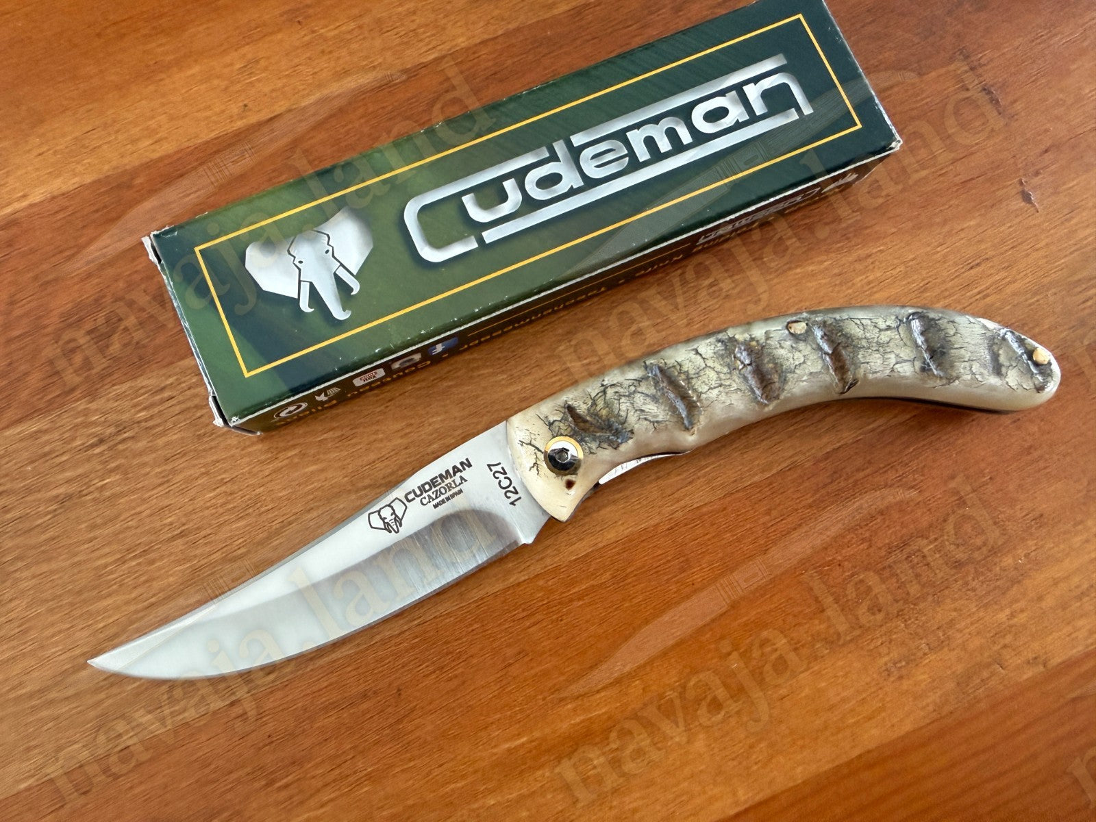 Cudeman Cazorla Folding Knife – 3.35 in Sandvik 12C27 Steel | Ram Horn Handle