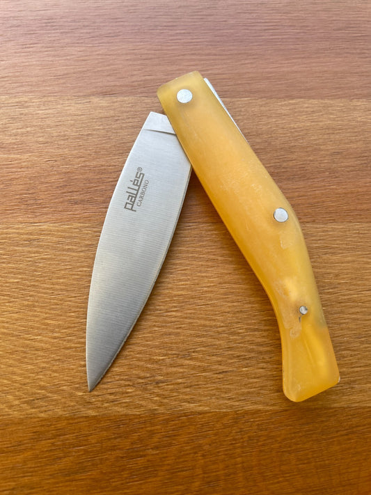 3.93" Pallés Carbono Navaja Pocket Knife Carbon Steel Blade ABS Handle Slipjoint