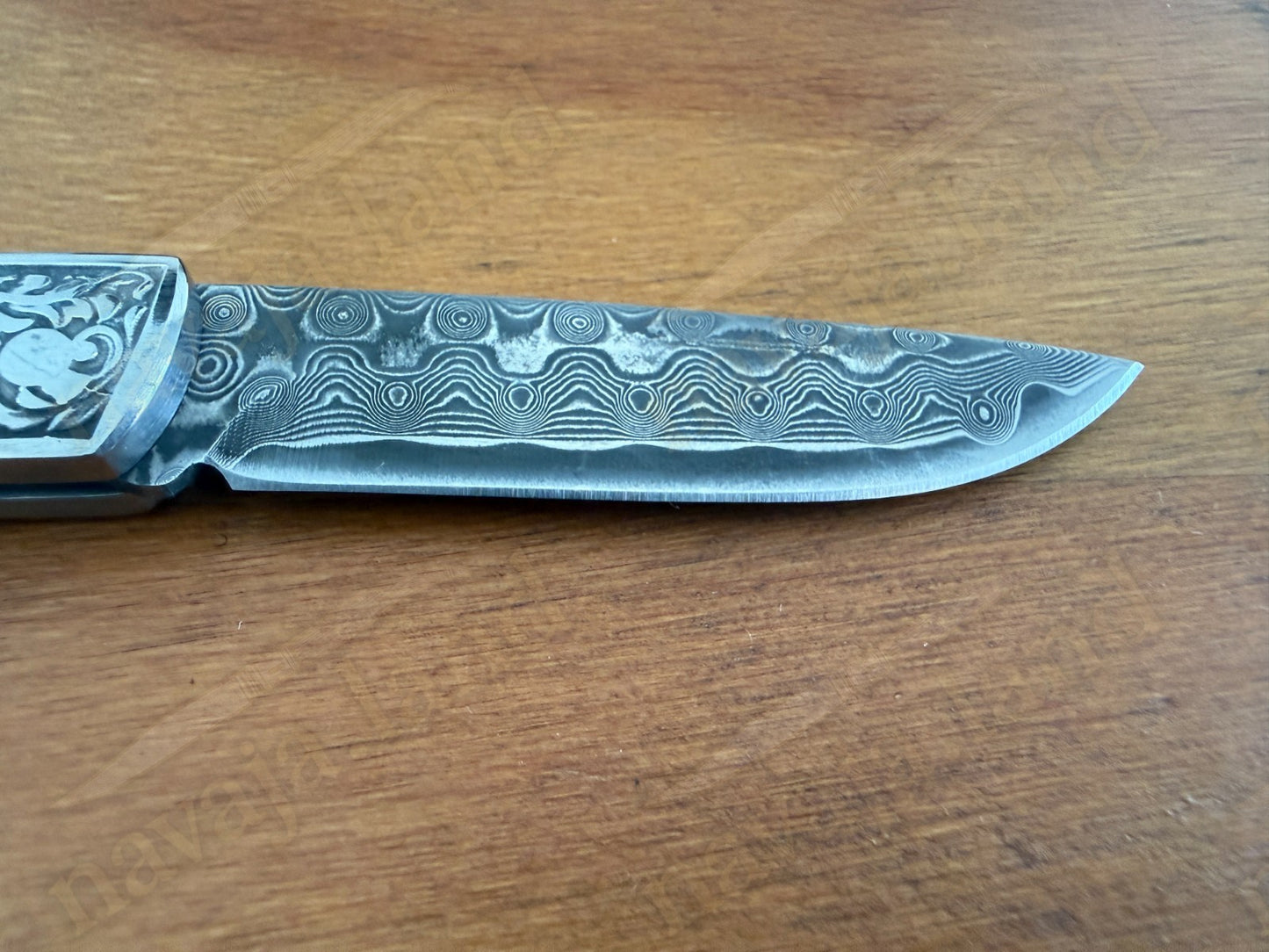 79 Layers Damascus Folding Knife – Ornated Bolster – 7.30 cm (2.87") Blade