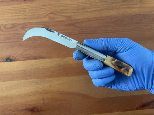 2.9" FL Taramundi Artisan Pocket Knife Navaja Hawkbill Tranchete Boxwood
