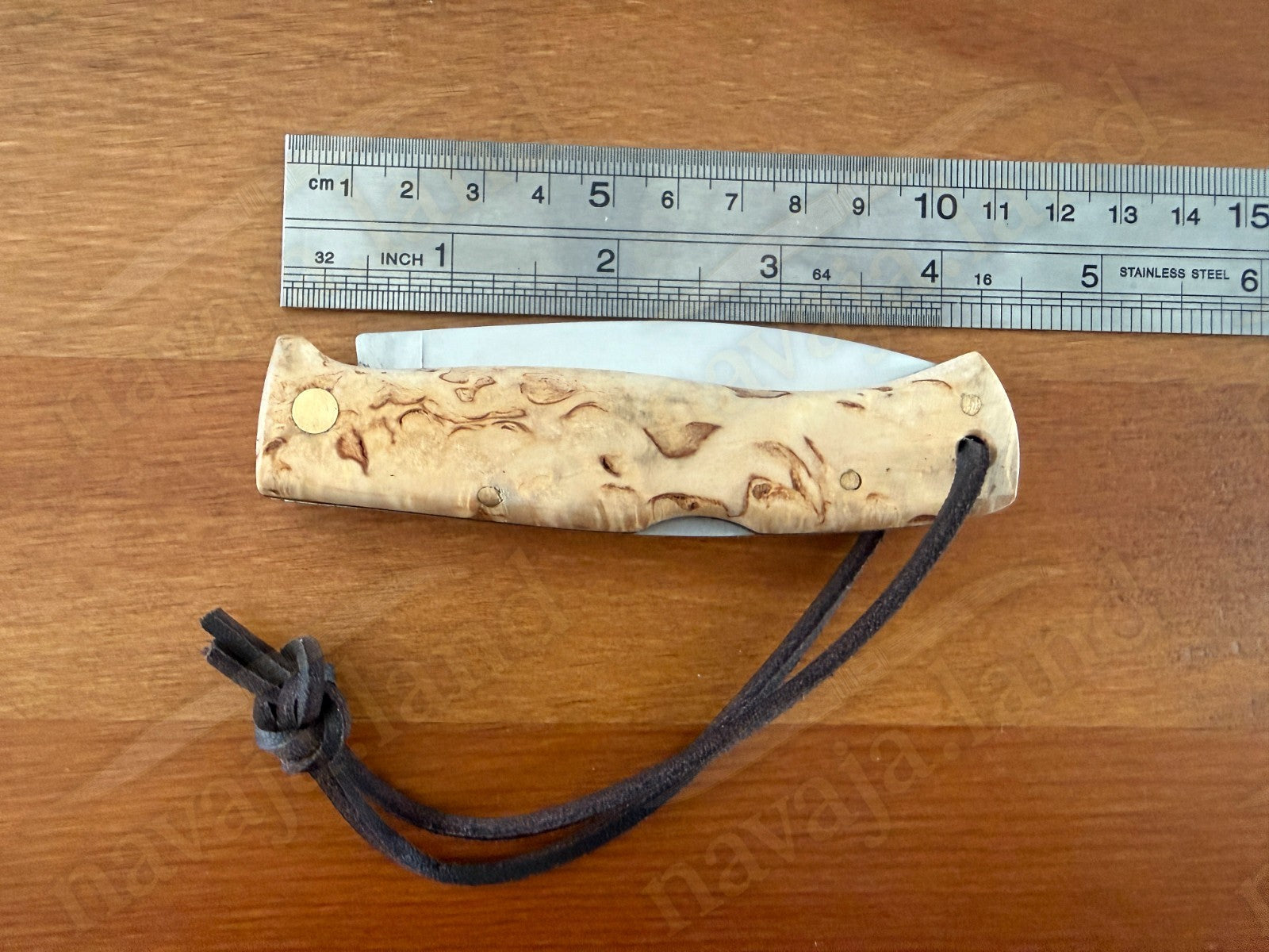 3.15” Joker Artica Bushcraft Folding Knife (Curly Birch Handle) Handmade Spain