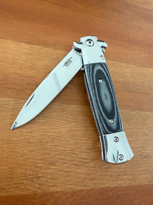 3.6" Stainless Steel Blade Spear Point Pocket Knife Micarta Scales Liner Lock