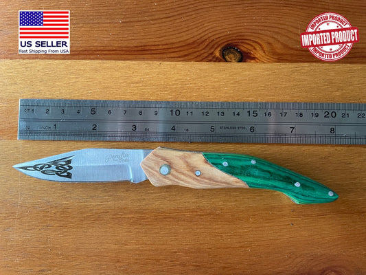 3" Spanish Navaja Pocket Knife Wooden Handle 2 Colors Handmade from Spain