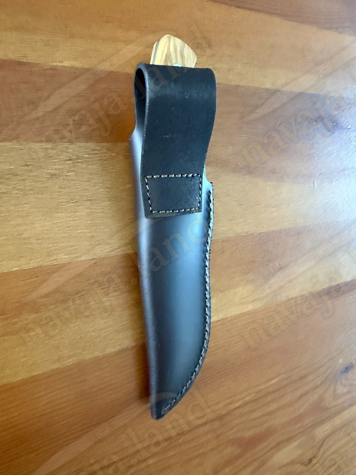 Joker Arrui 9 Outdoor Knife – 3.5” Blade | Olive Wood Handle | Leather Sheath