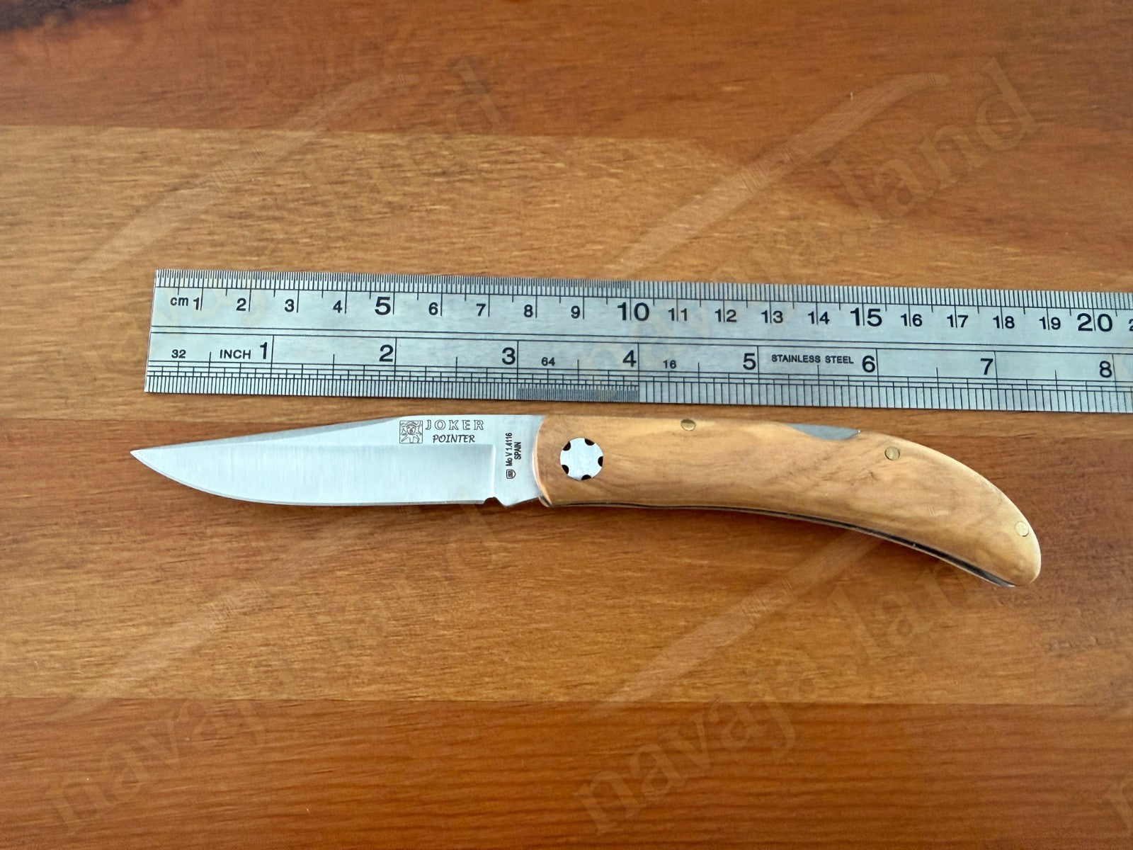 3.15” Joker Pointer Camping Folding Knife (Olive Wood Handle) Handmade in Spain