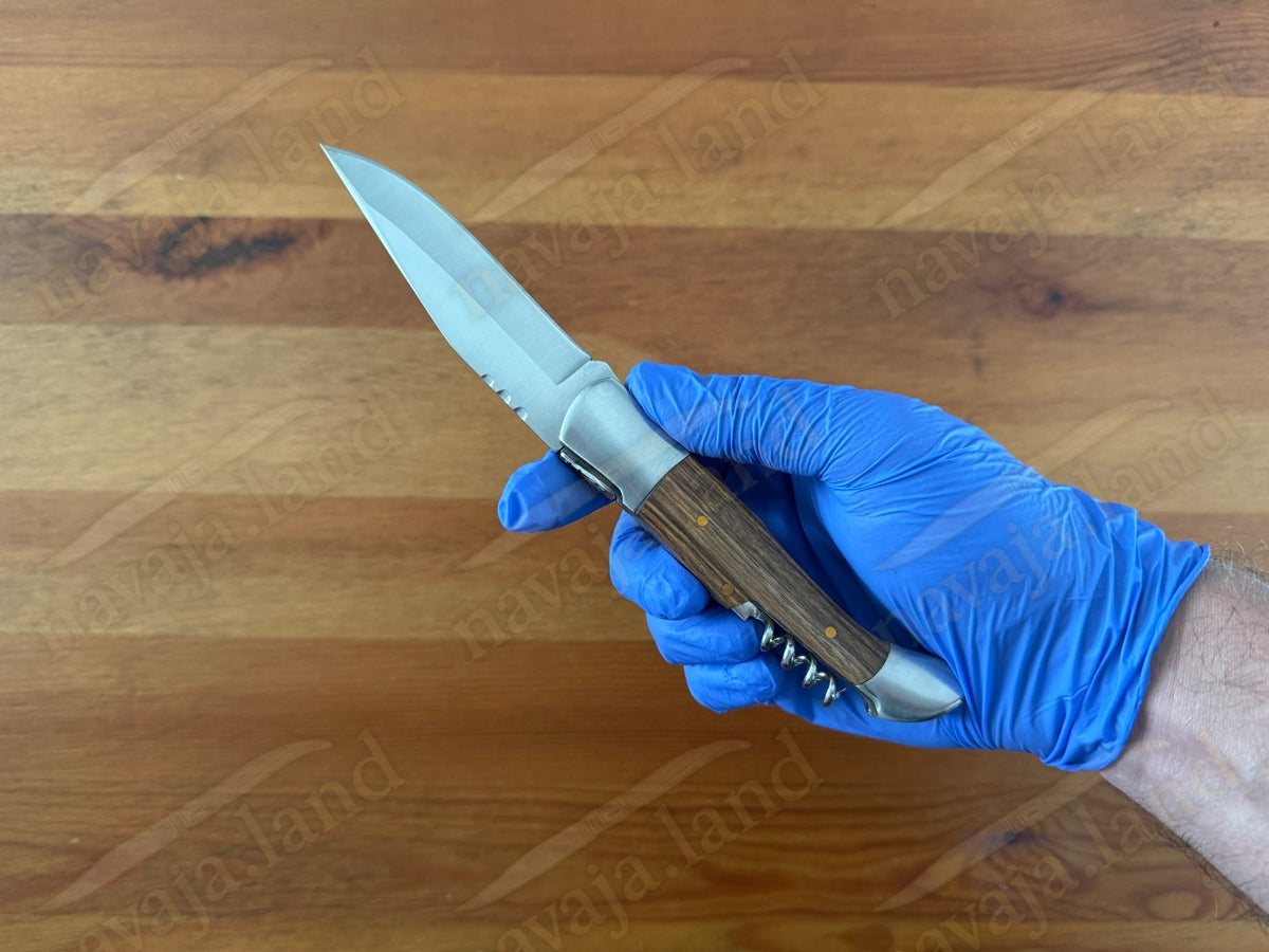 3.54” Blade Navaja Laguiole Inox Folding Pocket Knife w/ Corkscrew from Spain